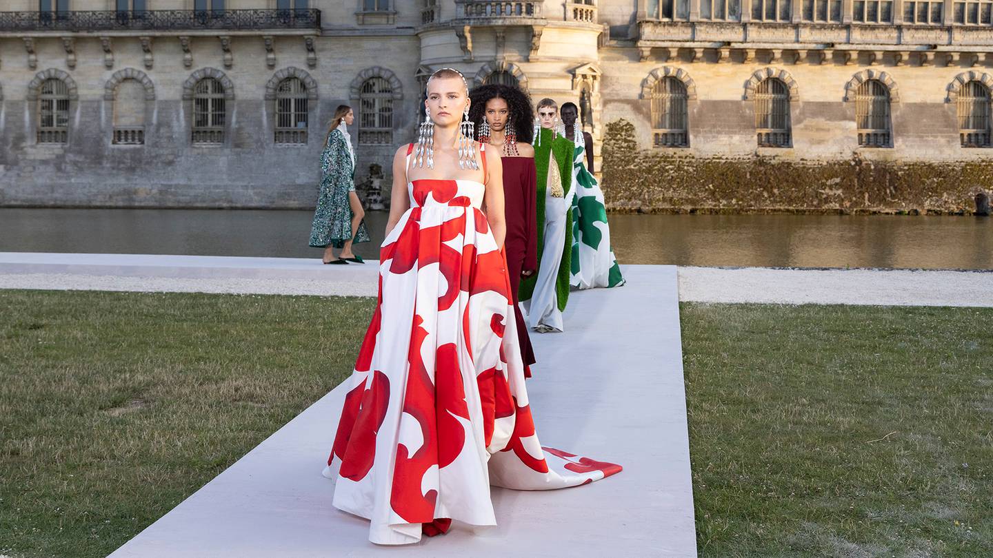 Valentino's haute couture show at the Château de Chantilly.