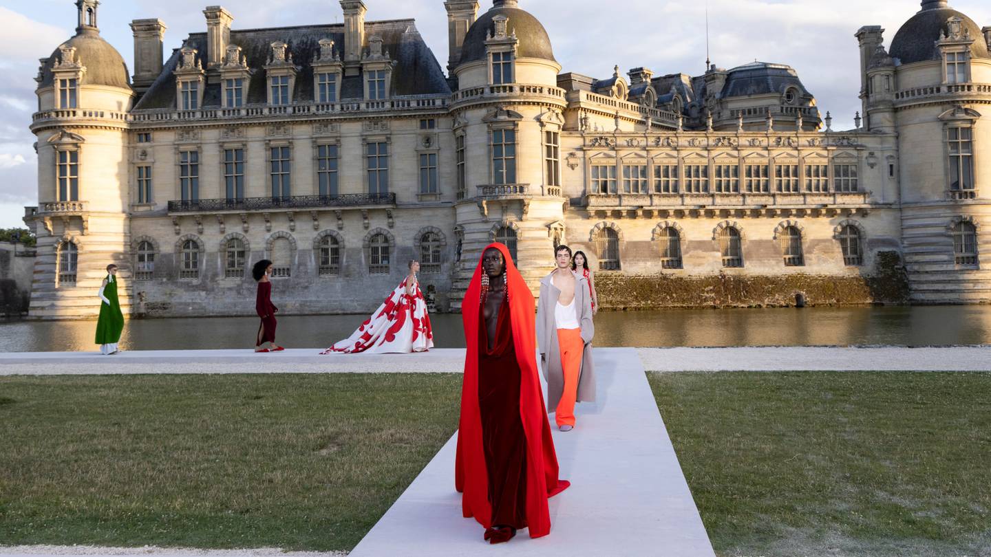 Valentino's haute couture show at the Château de Chantilly.